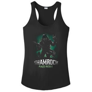 Shamrock And Roll Irish Rock Music Monster Ladies PosiCharge Competitor Racerback Tank