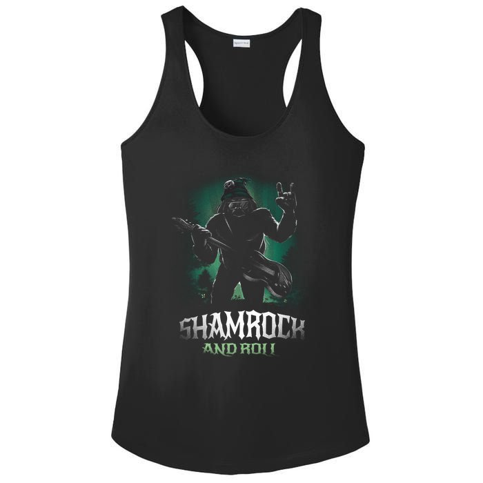 Shamrock And Roll Irish Rock Music Monster Ladies PosiCharge Competitor Racerback Tank