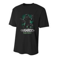 Shamrock And Roll Irish Rock Music Monster Youth Performance Sprint T-Shirt