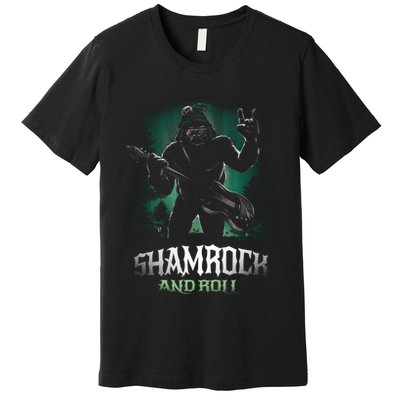 Shamrock And Roll Irish Rock Music Monster Premium T-Shirt