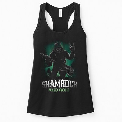 Shamrock And Roll Irish Rock Music Monster Womens Tank Top