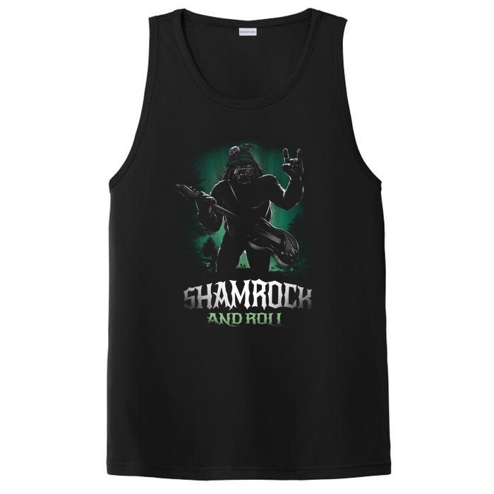 Shamrock And Roll Irish Rock Music Monster PosiCharge Competitor Tank