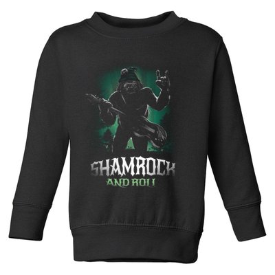 Shamrock And Roll Irish Rock Music Monster Toddler Sweatshirt