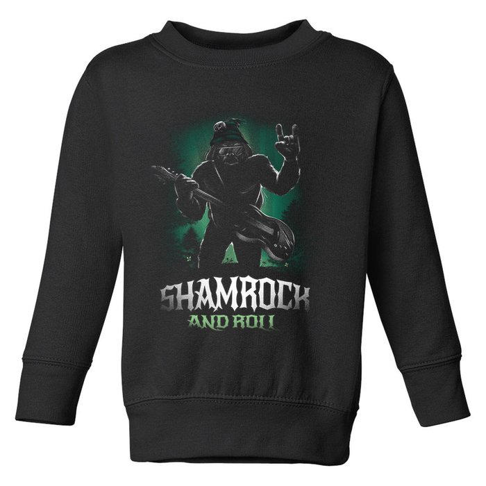 Shamrock And Roll Irish Rock Music Monster Toddler Sweatshirt