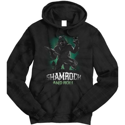 Shamrock And Roll Irish Rock Music Monster Tie Dye Hoodie