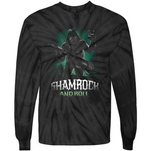 Shamrock And Roll Irish Rock Music Monster Tie-Dye Long Sleeve Shirt