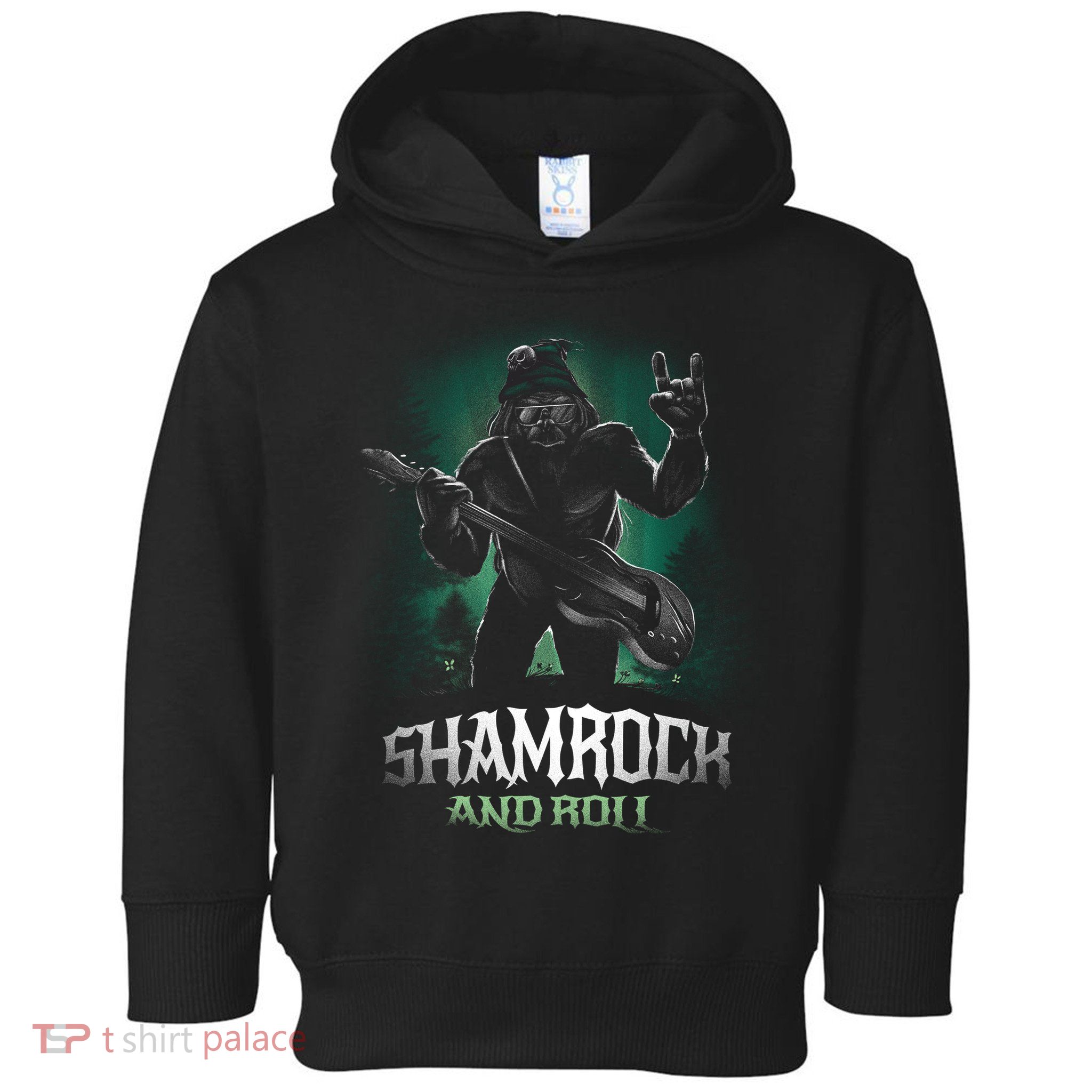 Shamrock And Roll Irish Rock Music Monster Toddler Hoodie