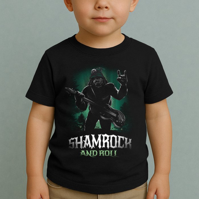 Shamrock And Roll Irish Rock Music Monster Toddler T-Shirt