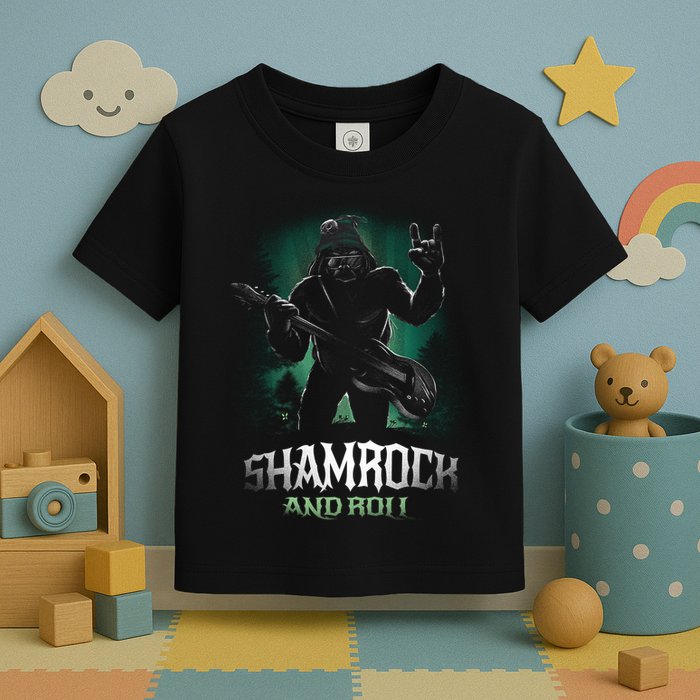 Shamrock And Roll Irish Rock Music Monster Toddler T-Shirt