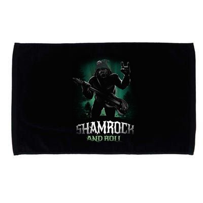 Shamrock And Roll Irish Rock Music Monster Microfiber Hand Towel