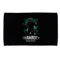 Shamrock And Roll Irish Rock Music Monster Microfiber Hand Towel