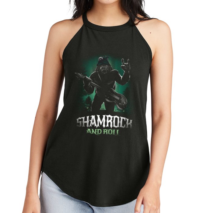 Shamrock And Roll Irish Rock Music Monster Women's Perfect Tri Rocker Tank