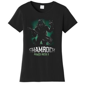 Shamrock And Roll Irish Rock Music Monster Women's T-Shirt