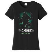 Shamrock And Roll Irish Rock Music Monster Women's T-Shirt