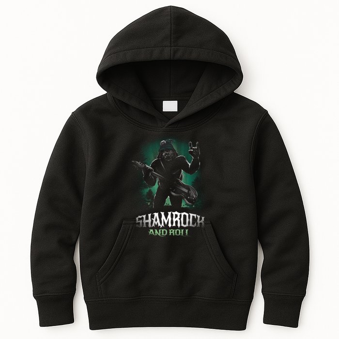 Shamrock And Roll Irish Rock Music Monster Kids Hoodie