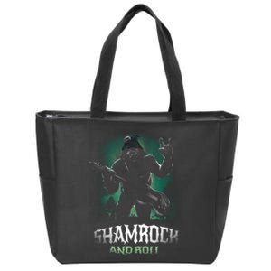 Shamrock And Roll Irish Rock Music Monster Zip Tote Bag