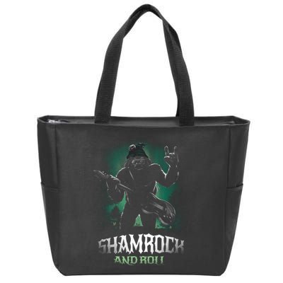 Shamrock And Roll Irish Rock Music Monster Zip Tote Bag