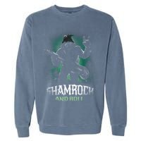 Shamrock And Roll Irish Rock Music Monster Garment-Dyed Sweatshirt