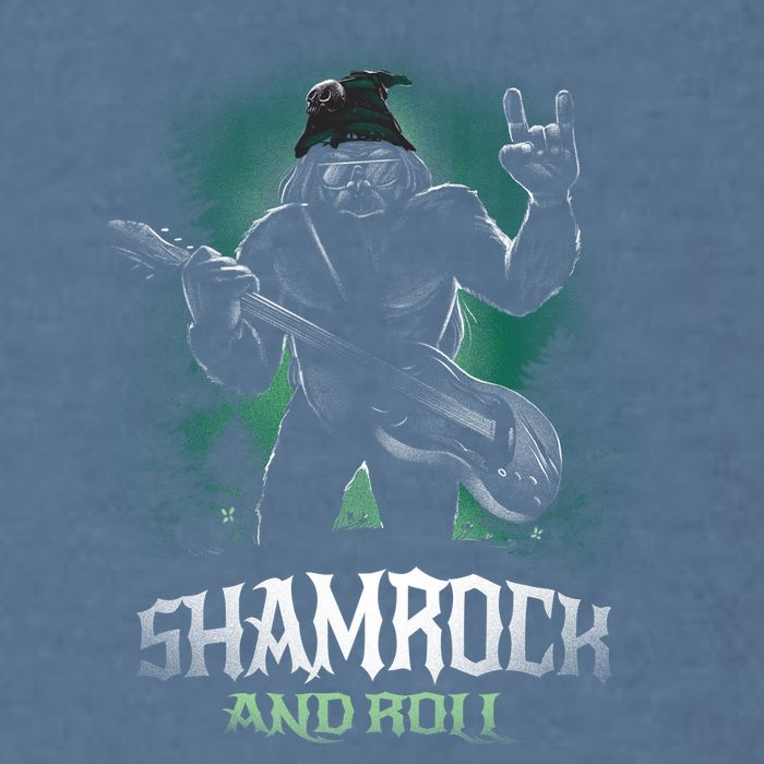 Shamrock And Roll Irish Rock Music Monster Garment-Dyed Sweatshirt