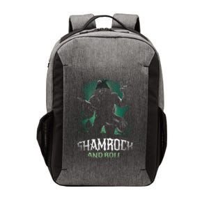 Shamrock And Roll Irish Rock Music Monster Vector Backpack