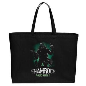 Shamrock And Roll Irish Rock Music Monster Cotton Canvas Jumbo Tote