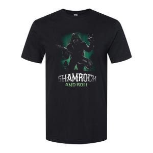 Shamrock And Roll Irish Rock Music Monster Softstyle CVC T-Shirt