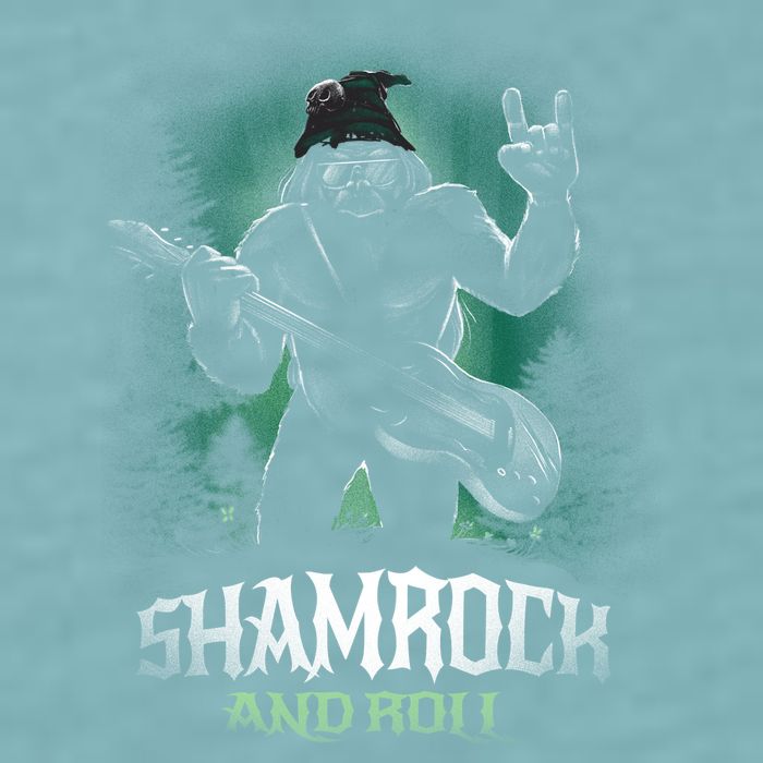 Shamrock And Roll Irish Rock Music Monster Sueded Cloud Jersey T-Shirt