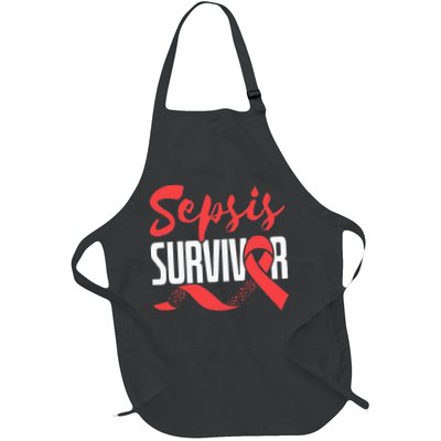 Sepsis Awareness  Red Ribbon  Sepsis Survivor Apron