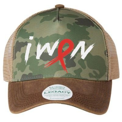 Stroke Awareness Red Ribbon I Won Brain Aneurysm Support Legacy Tie Dye Trucker Hat