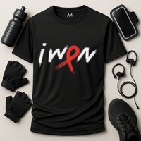 Stroke Awareness Red Ribbon I Won Brain Aneurysm Support Performance Shirt