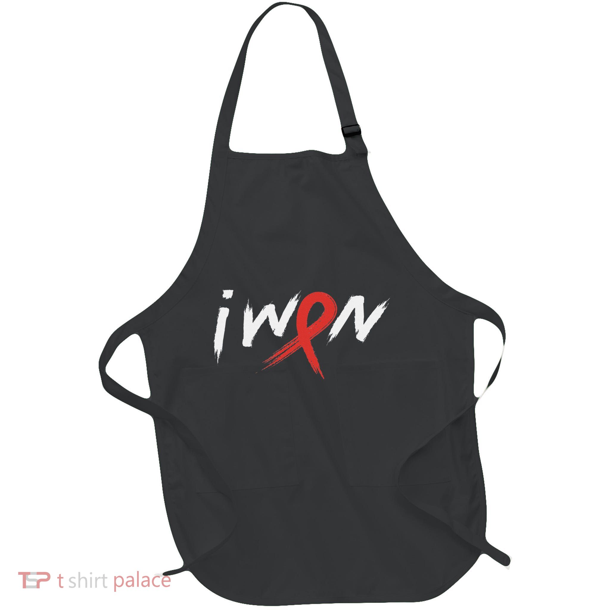 Stroke Awareness Red Ribbon I Won Brain Aneurysm Support Apron