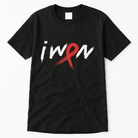 Stroke Awareness Red Ribbon I Won Brain Aneurysm Support Tall T-Shirt