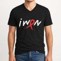 Stroke Awareness Red Ribbon I Won Brain Aneurysm Support V-Neck T-Shirt