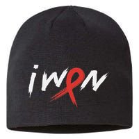 Stroke Awareness Red Ribbon I Won Brain Aneurysm Support Sustainable Beanie