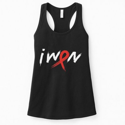 Stroke Awareness Red Ribbon I Won Brain Aneurysm Support Womens Tank Top