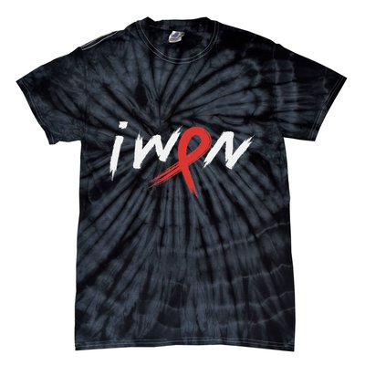 Stroke Awareness Red Ribbon I Won Brain Aneurysm Support Tie-Dye T-Shirt
