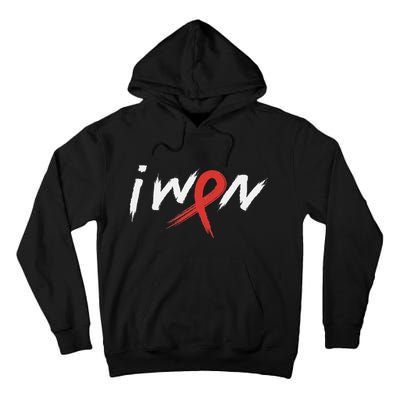 Stroke Awareness Red Ribbon I Won Brain Aneurysm Support Tall Hoodie