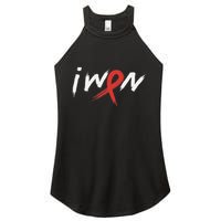 Stroke Awareness Red Ribbon I Won Brain Aneurysm Support Women's Perfect Tri Rocker Tank