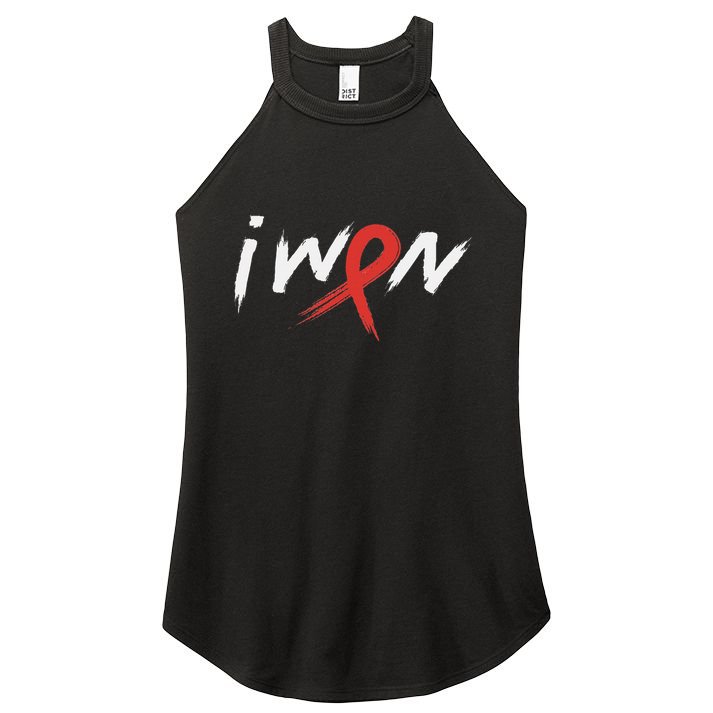 Stroke Awareness Red Ribbon I Won Brain Aneurysm Support Women's Perfect Tri Rocker Tank