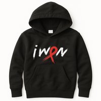 Stroke Awareness Red Ribbon I Won Brain Aneurysm Support Kids Hoodie