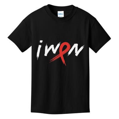 Stroke Awareness Red Ribbon I Won Brain Aneurysm Support Kids T-Shirt