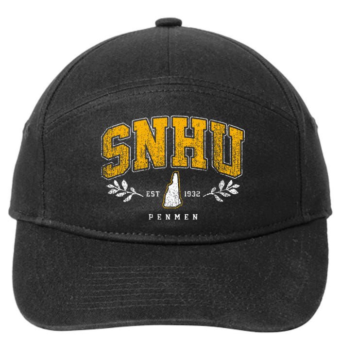 Snhu Arch Retro College University Athletic Sports 7-Panel Snapback Hat