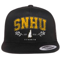 Snhu Arch Retro College University Athletic Sports Flat Bill Trucker Hat