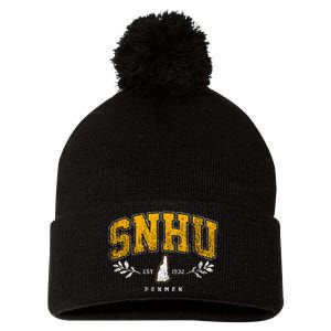 Snhu Arch Retro College University Athletic Sports Pom Pom 12in Knit Beanie