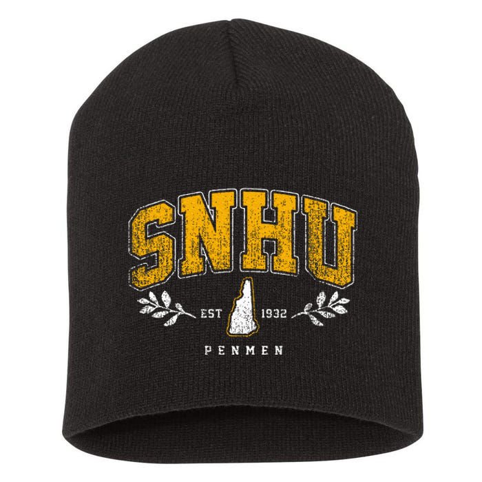 Snhu Arch Retro College University Athletic Sports Short Acrylic Beanie