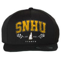 Snhu Arch Retro College University Athletic Sports Wool Snapback Cap