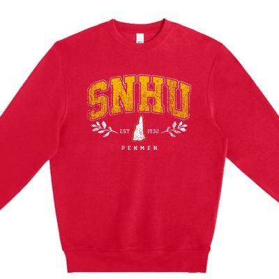 Snhu Arch Retro College University Athletic Sports Premium Crewneck Sweatshirt