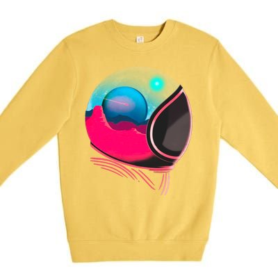 Space Adventure Red Planet Astronaut Premium Crewneck Sweatshirt