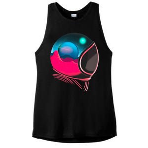 Space Adventure Red Planet Astronaut Ladies PosiCharge Tri-Blend Wicking Tank