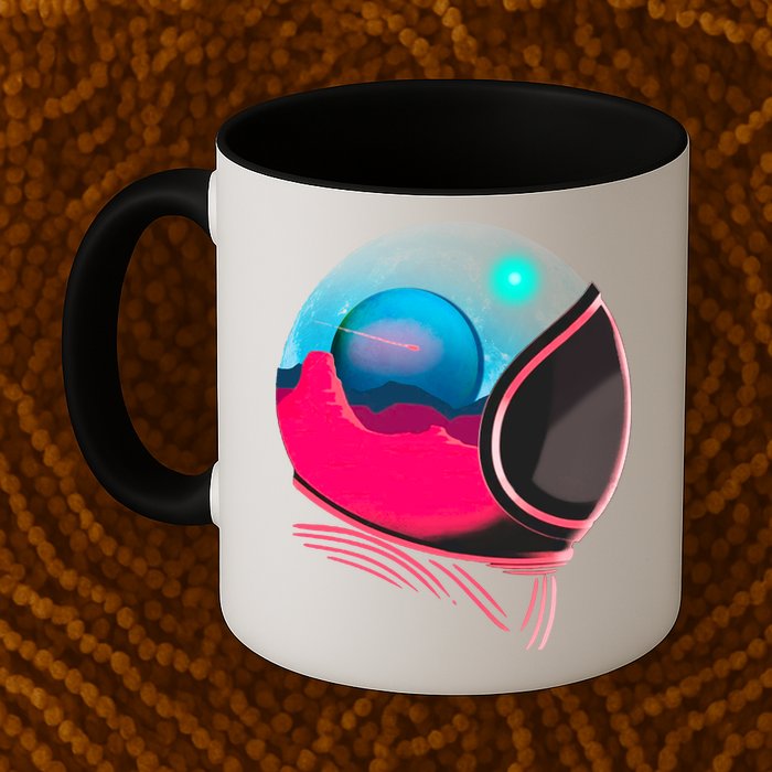 Space Adventure Red Planet Astronaut Mug